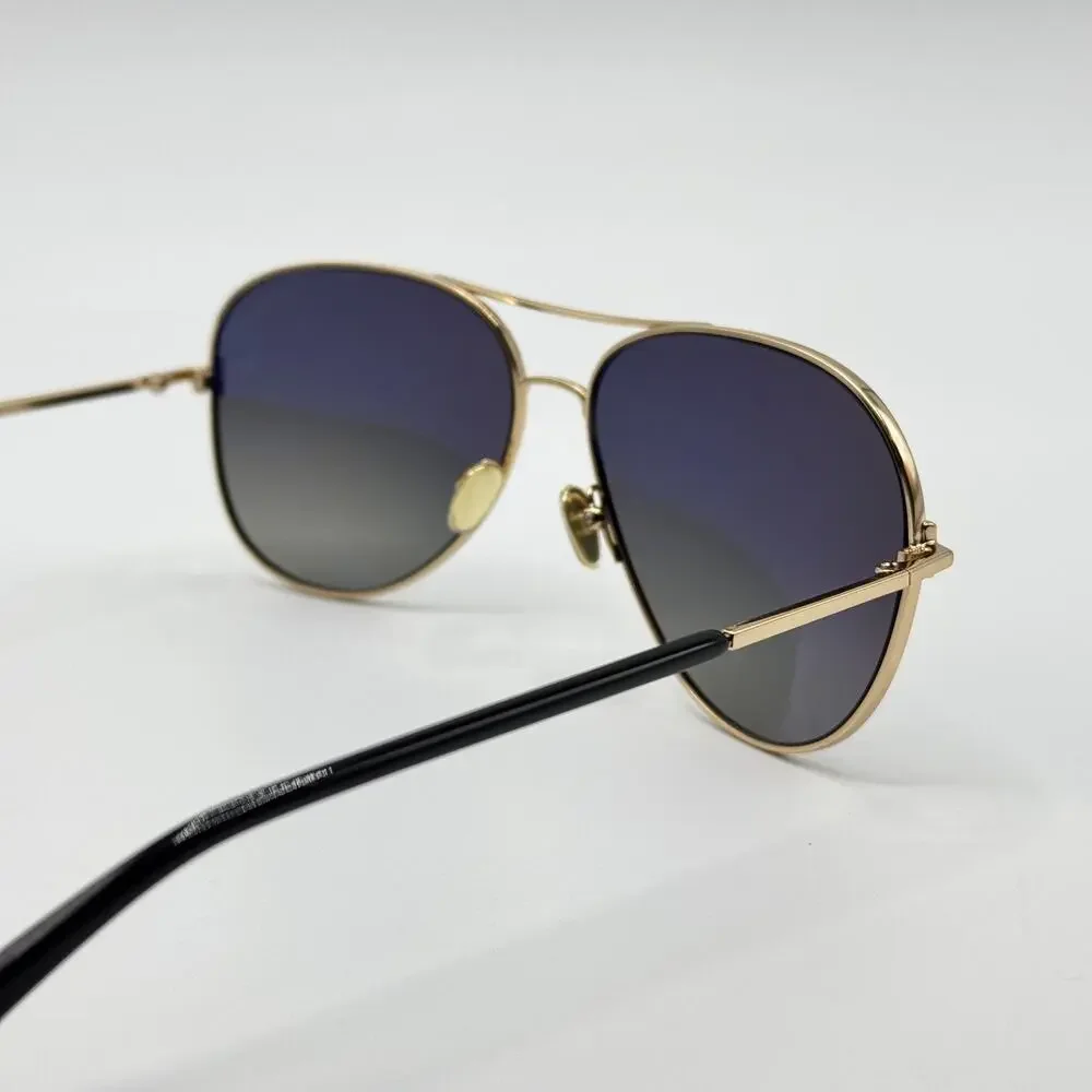 Tom Ford Sunglasses Clark TF823 28D Rose Gold Aviator Polarized Smoke Lens 59mm
